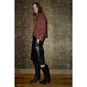 ZARA FAUX LEATHER LONG SHORTS